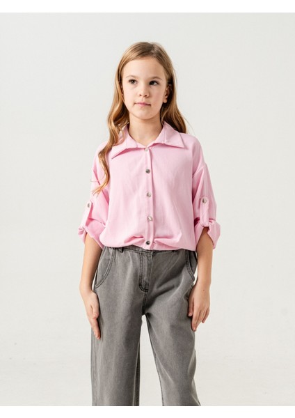 Kız Çocuk Etek Pileli Gömlek 3148 modelleri