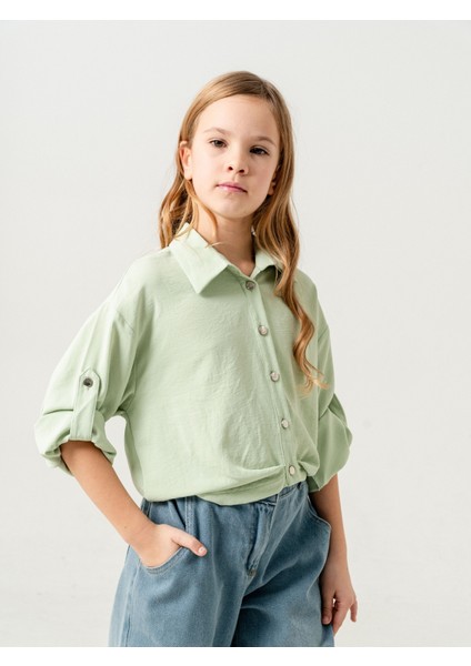 Kız Çocuk Etek Pileli Gömlek 3148 fiyatları