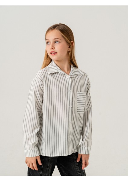 Kız Çocuk Çizgili Gömlek 3154