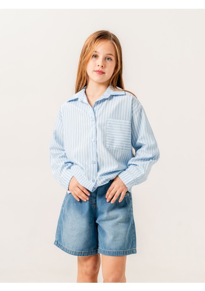 Kız Çocuk Çizgili Gömlek 3154