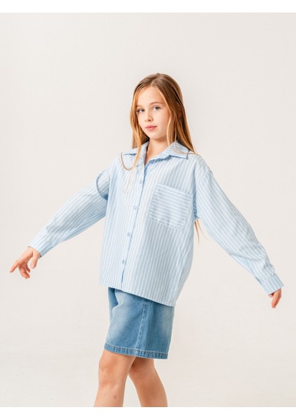 Kız Çocuk Çizgili Gömlek 3154 fiyatları