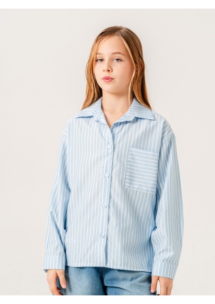 Kız Çocuk Çizgili Gömlek 3154 modelleri