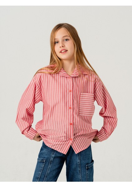 Kız Çocuk Çizgili Gömlek 3154
