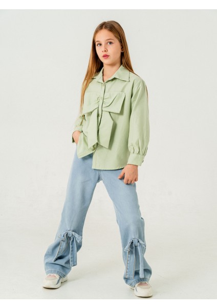 Kız Çocuk Fiyonklu Gömlek 3158