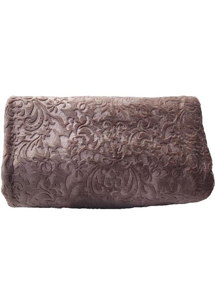 Apricitas Elegant Emboss Çift Kişilik Battaniye Tarçın