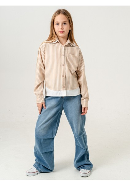 Kız Çocuk Çift Yakalı Gömlek 3152