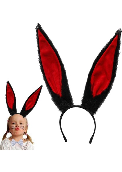 Peluş Malzemeden Imal Mega Boy Şekil Verilebilir Tavşan Kulağı Siyah 14X43 cm