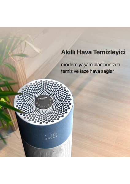 Akıllı Air Purifier, Hava Temizleyici, Sessiz Hava Temizleme Cihazı Gri