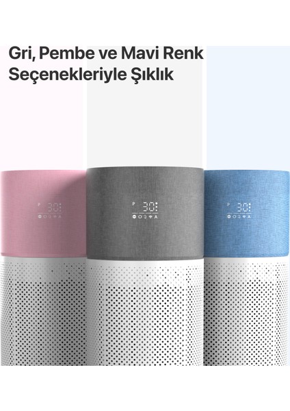 Akıllı Air Purifier, Hava Temizleyici, Sessiz Hava Temizleme Cihazı Gri