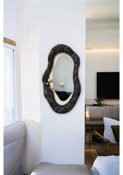 Siyah Metal Duvar Aynası indirimleri