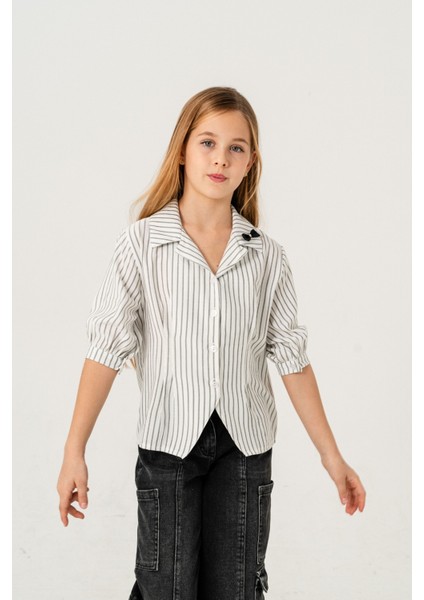 Kız Çocuk Beden Pileli Gömlek 3151 fiyatları