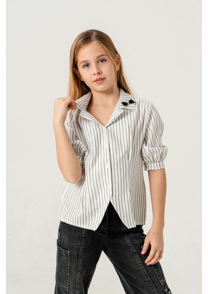 Kız Çocuk Beden Pileli Gömlek 3151 fırsatları