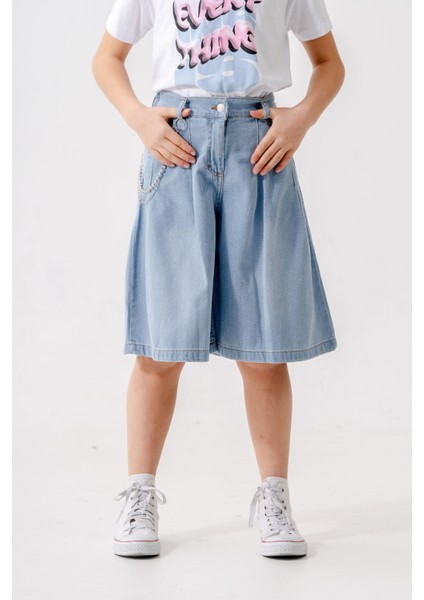 Kız Çocuk Pileli Şort 2864