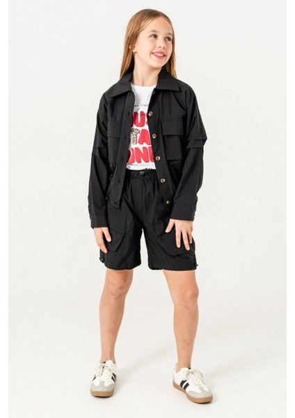 Kız Çocuk Paraşüt Şort 2855