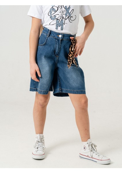 Kız Çocuk Klasik Kot Şort 2874