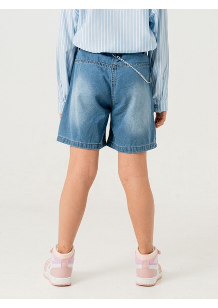 Kız Çocuk Cep Pensli Kot Şort 2862 modelleri