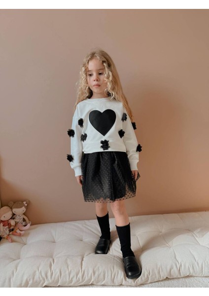 Yigit Butik Tül Etekli Kız Çocuk Alt Üst Takım