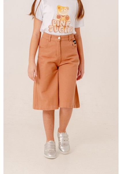 Kız Çocuk Bermuda Keten Şort 2877