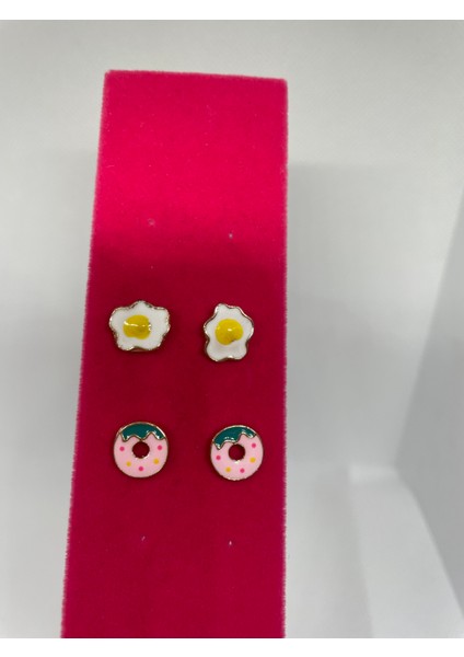 Pervin Accessories Yumurta ve Donut Küpe