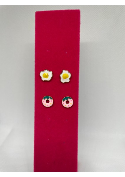 Pervin Accessories Yumurta ve Donut Küpe