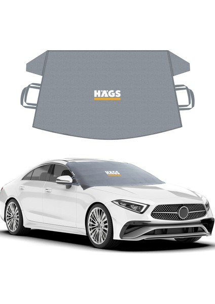 Buz ve Kar Önleyici Araç Ön Cam Örtüsü / Oto Ön Cam Koruyucu Güneşlik (175X106CM) Std Gri