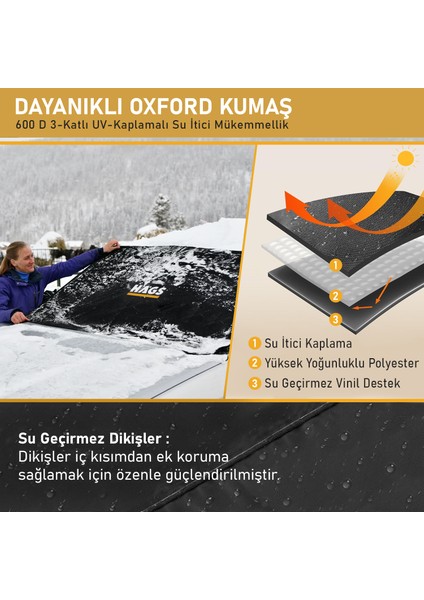 Buz ve Kar Önleyici Araç Ön Cam Örtüsü / Oto Ön Cam Koruyucu Güneşlik (175X106CM) Std Gri indirimleri