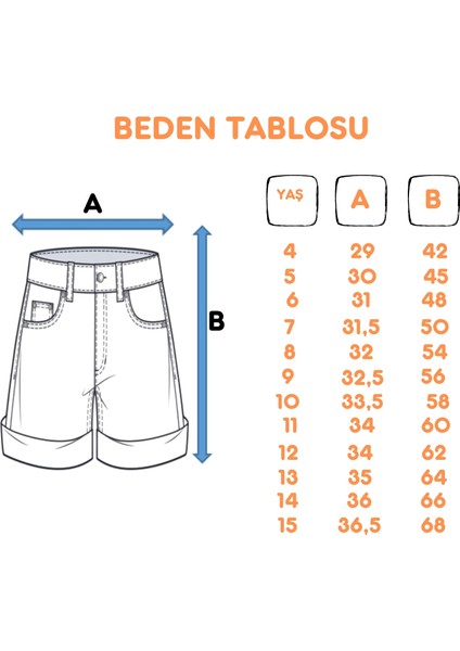 Kız Çocuk Bermuda Keten Şort 2859
