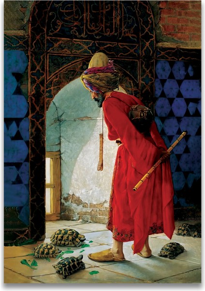 Kaplumbağa Terbiyecisi Kanvas Tablo indirimleri