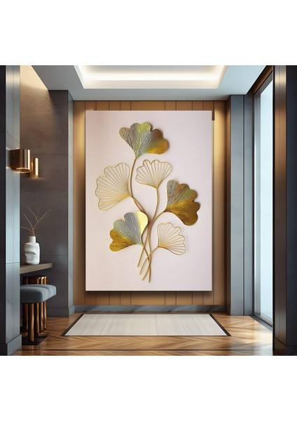 Gold Yapraklar Kanvas Tablo