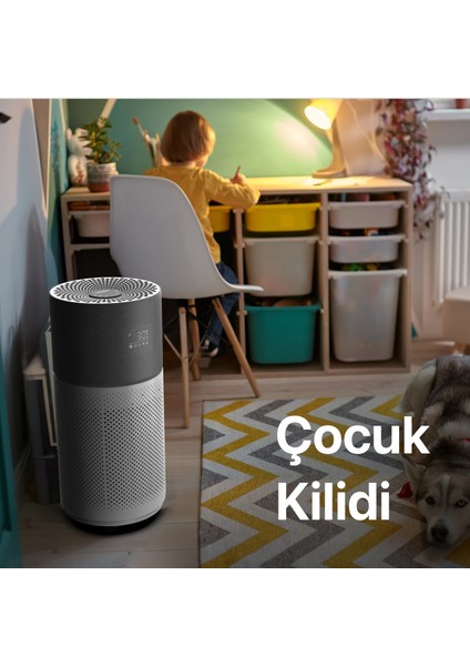 Akıllı Air Purifier, Hava Temizleyici, Sessiz Hava Temizleme Cihazı Gri