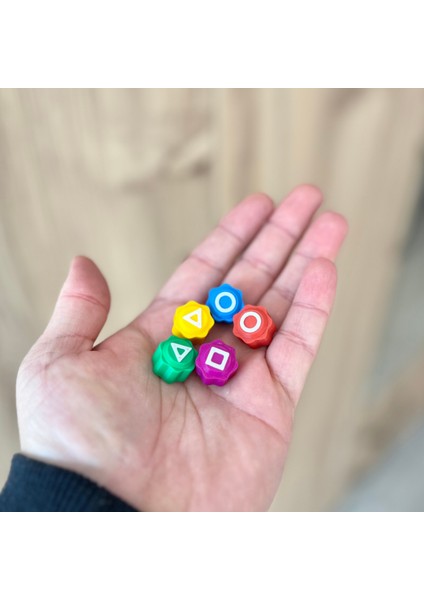 Squid Game Beş Taş - Kutulu Model - Renkli Taş Gonggi
