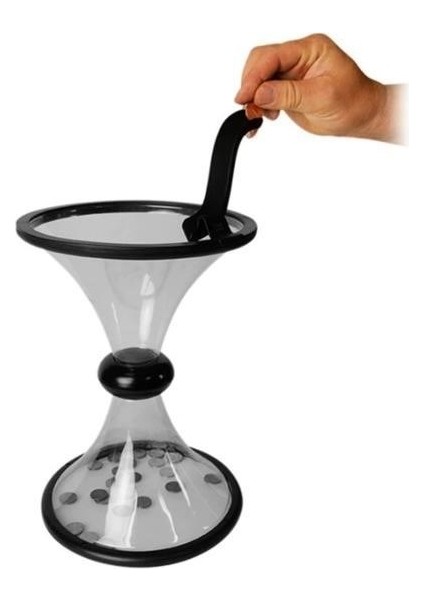 ® Eğlenceli Huni Şeklinde Ilginç Şeffaf Para Biriktirme Kumbarası
