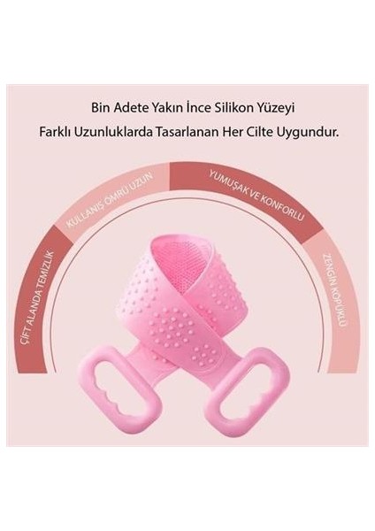 Buffer® Çift Taraflı Banyo Hamam Lifi Silikon Masajlı Yumuşak Duş Lifi Uzun Ömürlü Hazır Banyo Keses indirimleri