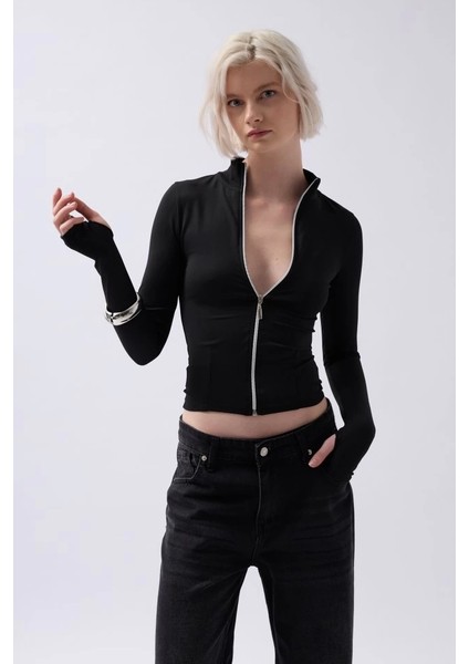 Fermuar Detaylı Bluz modelleri