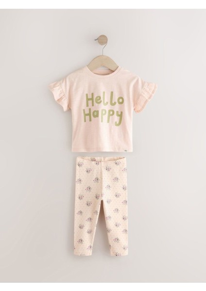 Pamuklu Krem Kısa Kollu Çiçek Desenli 3'li Alt Üst Takım modelleri