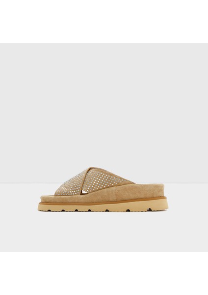 Lınnıe-Tr Sandalet Düz Terlik - Bej modelleri