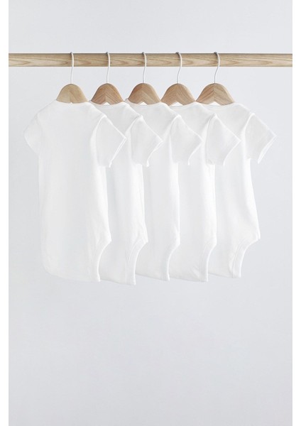 Pamuklu Beyaz Kısa Kollu Body Zıbın fırsatları