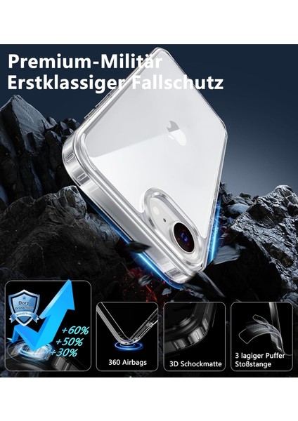 Apple iPhone 16E Kılıf Kamera Korumalı Yumuşak Şeffaf Silikon + 9h Ekran Koruyucu Cam 2in1 Set indirimleri
