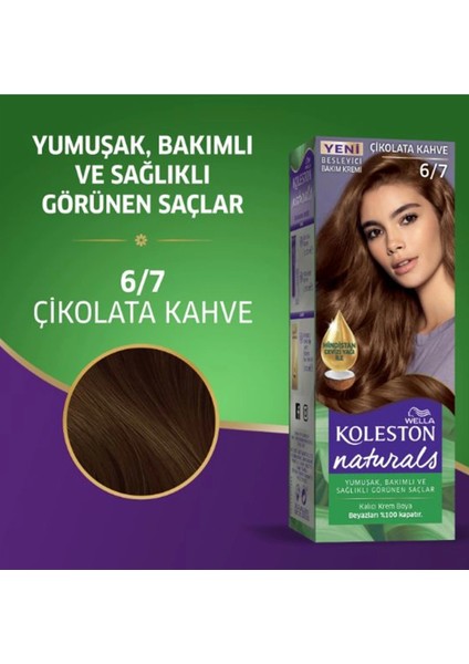 Naturals Saç Boyası Çikolata Kahve 6/7 2x Paket fırsatları