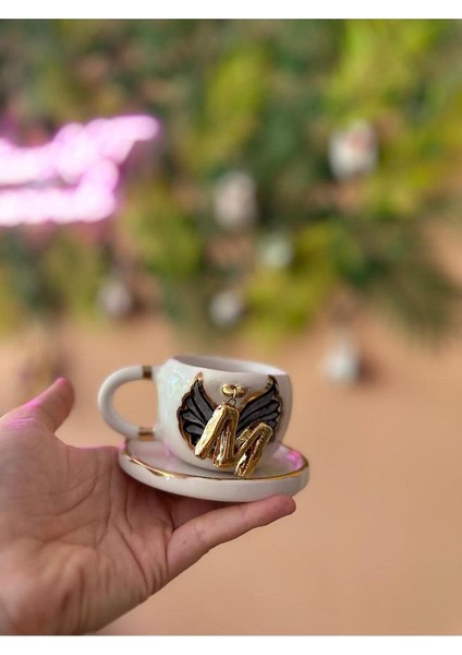 Sallanan Harf Seramik Mug Kupa 24K Altın Kaplama modelleri