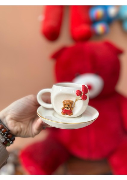 Uçan Balon Ayıcık Detay Sevgililer Günü Mug Kahve Fincanı fiyatları