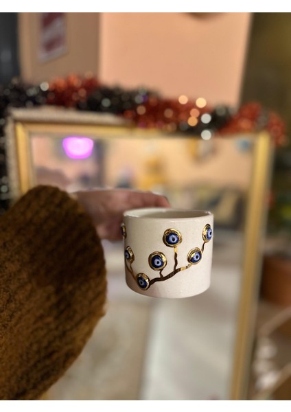 Nazar Boncuğu Detay Kahve Fincanı Mug 24K Altın-2 fiyatları