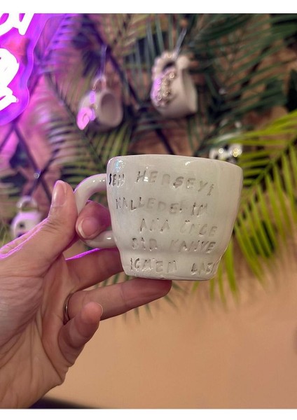 Yazılı Kahve Fincanı Seramik Kupa Mug fiyatları
