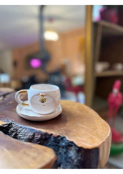 Sallanan Nazar Boncuğu Göz Figür El Yapımı Seramik Bardak Kupa Mug modelleri