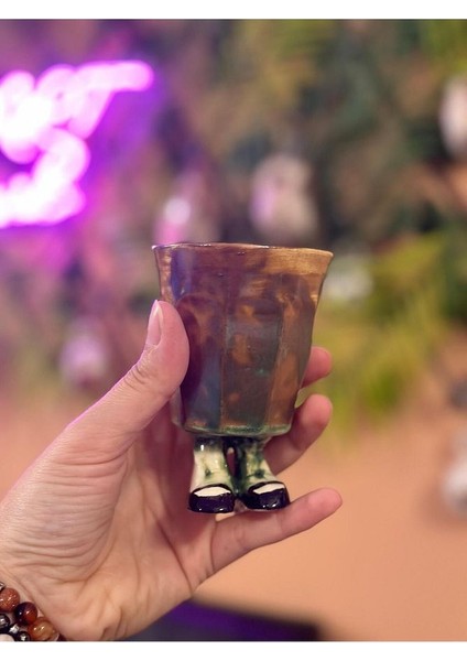 Ayaklı Espresso Bardak Seramik Mug Kupa Fincan