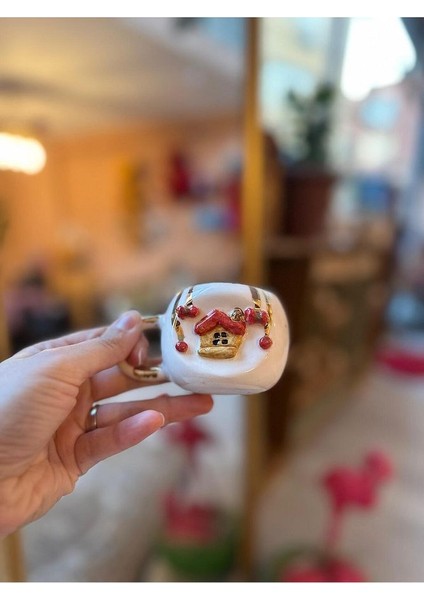 Ev Figür Yeni Yıl El Yapımı Seramik Bardak Kupa Mug modelleri