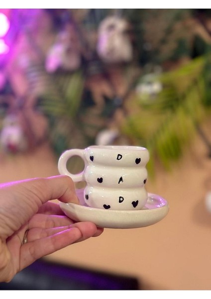 Dad Yazı Detay Seramik Kahve Mug Kupa Fincanı fiyatları