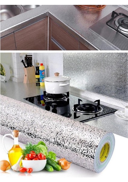 2MTX60CM Kabartma Desenli Kendinden Yapışkanlı Folyo- Mutfak, Banyo, Tezgah, Duvar Kâğıdı