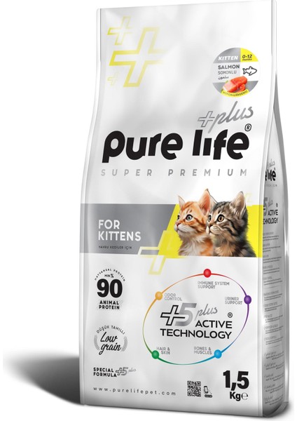 Plus Somonlu Yavru Kedi Maması 1.5 kg modelleri