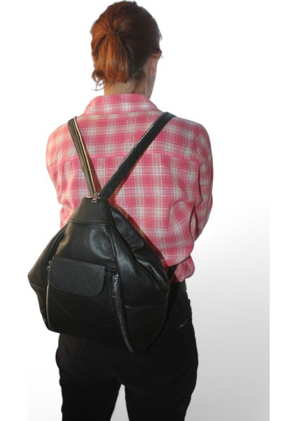 Deri Kadın Sırt ,omuz Çantası Bülbül Sşyah ÇNTDRBÜLBÜLSYH01